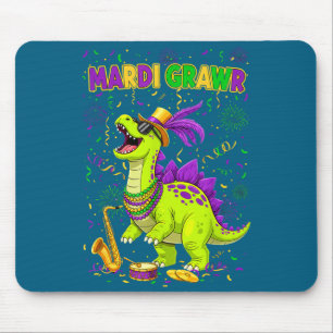 Mardi Grawr Rex Dino Gras Grafische Kunst Mousepad