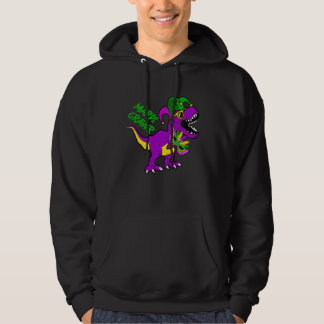 Mardi Grawr Rex Dino Toddler Kids Mardi Gras Boys Hoodie