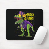 Mardi Grawr T-rex Dinosaur Dino Mardi Gras Kids Bo Mousepad (Mit Mouse)