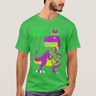 Mardi Grawr TRex Dino Kinderkind Mardi Gras Boys T-Shirt