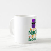 Mardi like a Rockstar Typografy Coffee Tasse (Vorderseite Links)