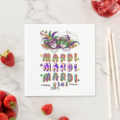 Mardi Mardi Mardi Gras Serviette (Beispiel)