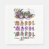 Mardi Mardi Mardi Gras Serviette (Vorderseite)