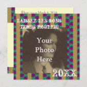 Mardi Parti Laissez les bons temps rouler! Einladung (Vorne/Hinten)