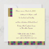 Mardi Parti Laissez les bons temps rouler! Einladung (Rückseite)