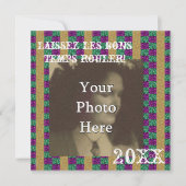 Mardi Parti Laissez les bons temps rouler! Einladung (Vorderseite)