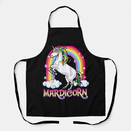 Mardicorn Rainbow Unicorn Jester Schürze (Vorderseite)