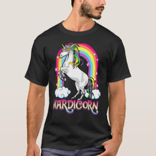 Mardicorn Retro Unicorn Jester Animal Mardi Gras T-Shirt