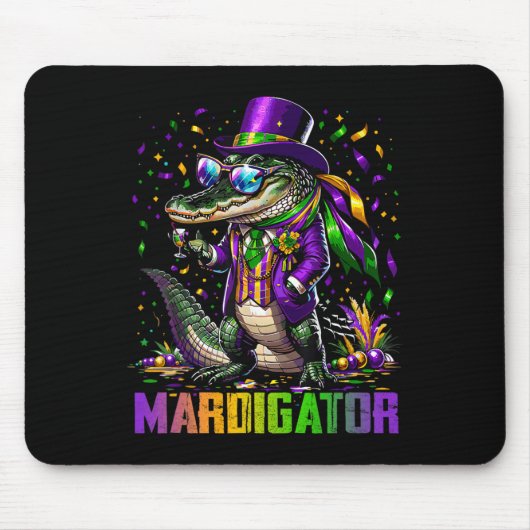 Mardigator Funny Mardi Gras Kostüme Männer Frauen  Mousepad (Vorne)