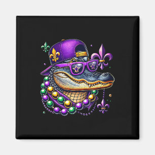 Mardigator Mardi Gras Alligator Kostüm Männer Frau Magnet