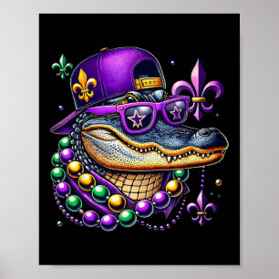 Mardigator Mardi Gras Alligator Kostüme Männer Fra Poster