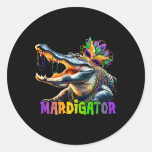 Mardigator Mardi Gras Alligator Kostüme Männer Fra Runder Aufkleber