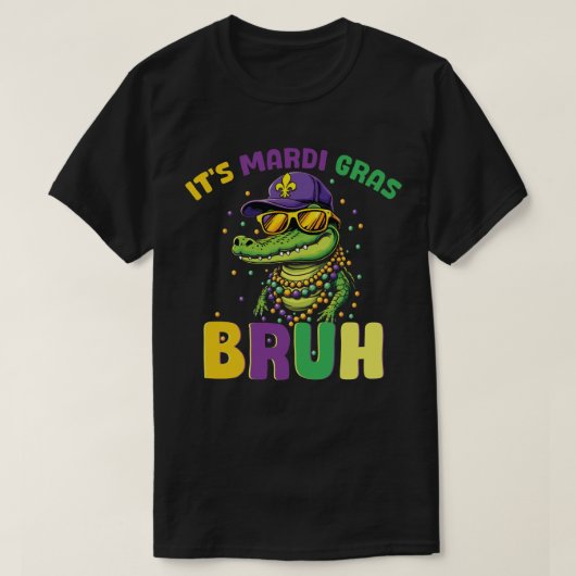 Mardigator Mardi Gras Alligator T-Shirt (Design vorne)