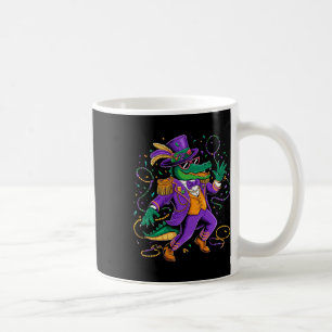 Mardigator Mardi Gras Dancing Alligator Kostüm Ma Kaffeetasse