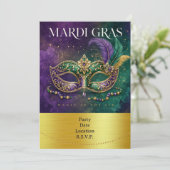 Mardigras Einladung (Stehend Vorderseite)