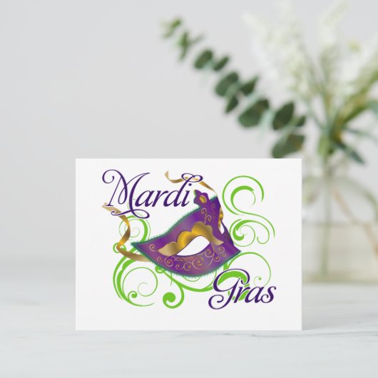 MardiGras Postkarte (Stehend Vorderseite)