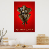 Mardis Gras 36 x 24 Poster (Küche)