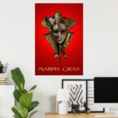 Mardis Gras 36 x 24 Poster (Heimbüro)
