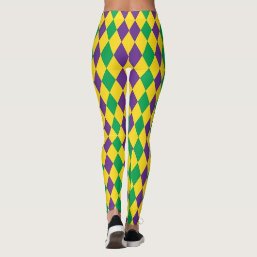 Mardis Gras Harlequin Karneval Leggings (Rückseite)