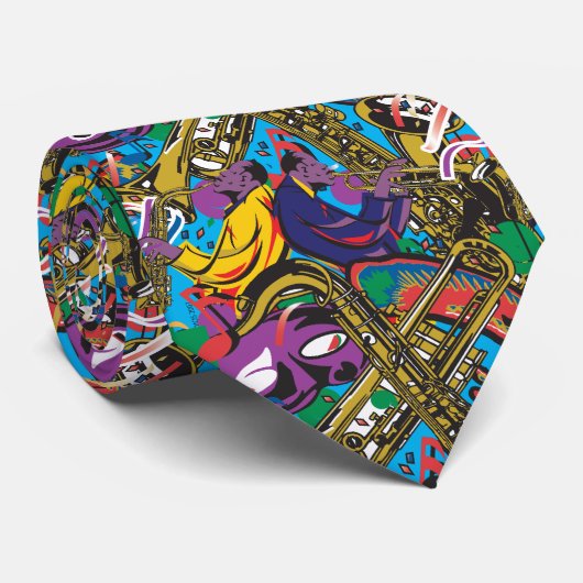 Mardis Gras New Orleans Krawatte (Gerollt)