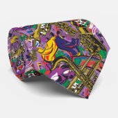 Mardis Gras New Orleans Krawatte (Gerollt)