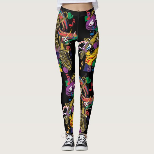 Mardis Gras New Orleans Leggings (Vorderseite)