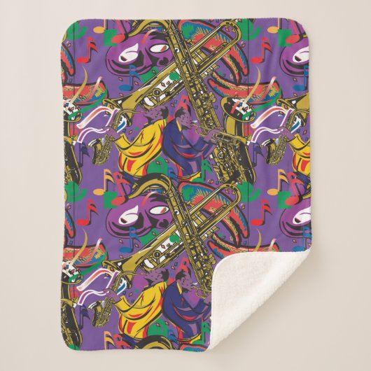 Mardis Gras New Orleans Sherpadecke (Vorderseite)