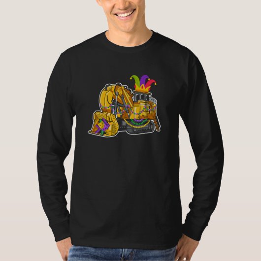 Mardy Gras Construction Celebrations Fat Tuesday P T-Shirt (Vorderseite)