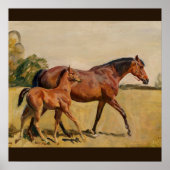 Mare and Foal by Munnings Poster (Vorne)