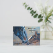 Mare and Foal Fine Art Horse Business Card Visitenkarte (Stehend Vorderseite)