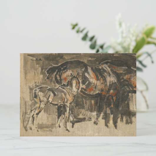 Mare and Foal | Joseph Crawhall (Stehend Vorderseite)