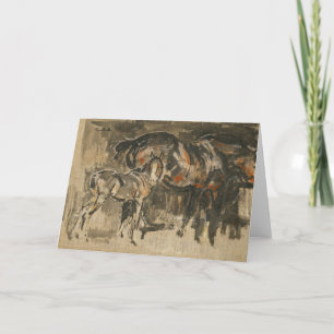 Mare and Foal   Joseph Crawhall Karte