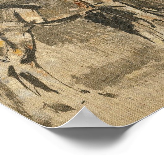 Mare and Foal | Joseph Crawhall Poster (Ecke)