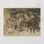 Mare and Foal | Joseph Crawhall Postkarte (Vorderseite)