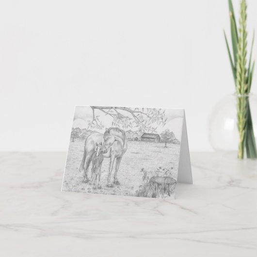 Mare and Foal Karte (Vorderseite)