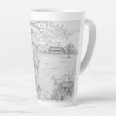 Mare and Foal Latte Tasse (Rechte Ecke)