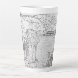 Mare and Foal Latte Tasse