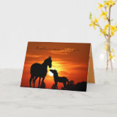 Mare and foal "Mutter ist jemand, dem man nachsehe Karte (Gelbe Blume)