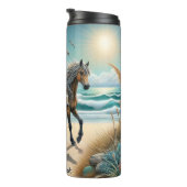 Mare and Foal on Beach Thermosbecher (Nach rechts gedreht)