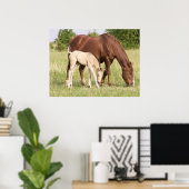 Mare and Foal Poster (Heimbüro)