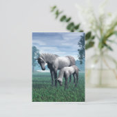 Mare and Foal Postkarte (Stehend Vorderseite)