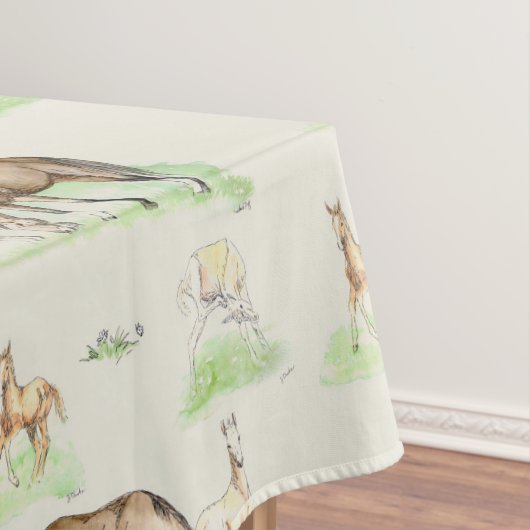 Mare and Horse Foal Pattern Tischdecke (Beispiel)