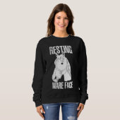 Mare Face Reitpferde Pferde Ponys Sweatshirt (Vorne ganz)