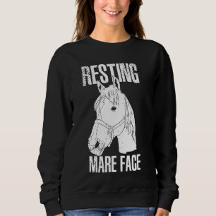 Mare Face Reitpferde Pferde Ponys Sweatshirt