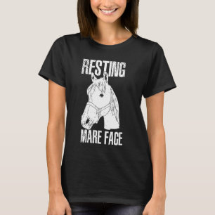 Mare Face Reitpferde Pferde Ponys T-Shirt