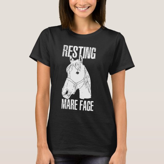 Mare Face Reitpferde Pferde Ponys T-Shirt (Vorderseite)