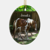 Mare & Foal Baby's First Christmas Ornament (Rechts)