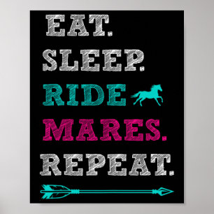 Mare Horseback Reiten - Sleep Mares Repe Poster