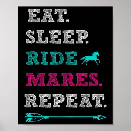 Mare Horseback Reiten - Sleep Mares Repe Poster (Vorne)