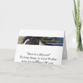 Mare in einer Blizzard Horst Grußkarte Karte (Rückseite)